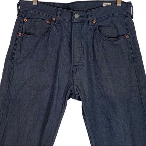 Levi's 501 White Oak Denim Slim Straight Leg Jeans Size 32X32 Slate Gray - Picture 3 of 10